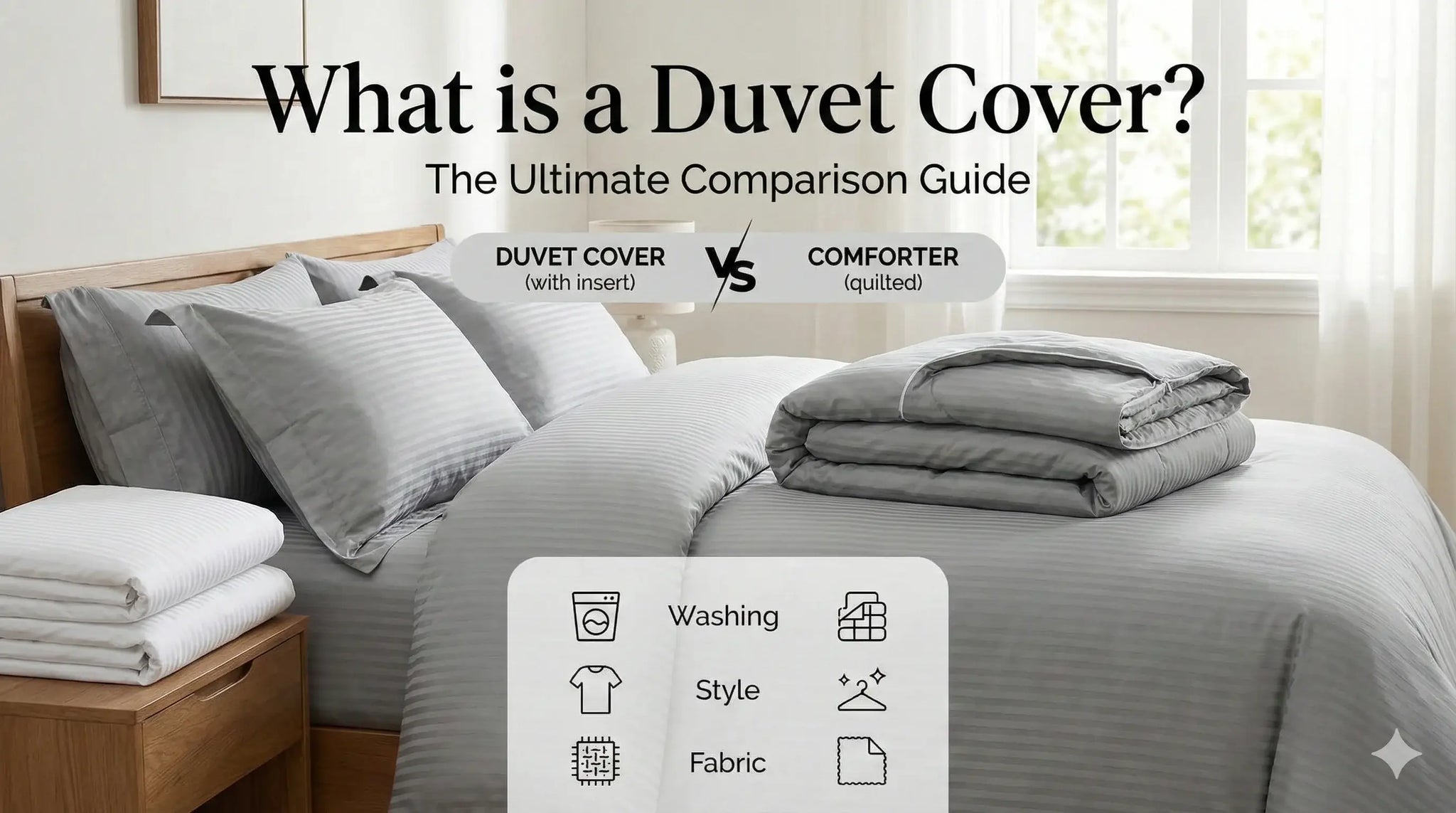 comparison of down vs down-alternative duvet inserts and cotton vs linen covers