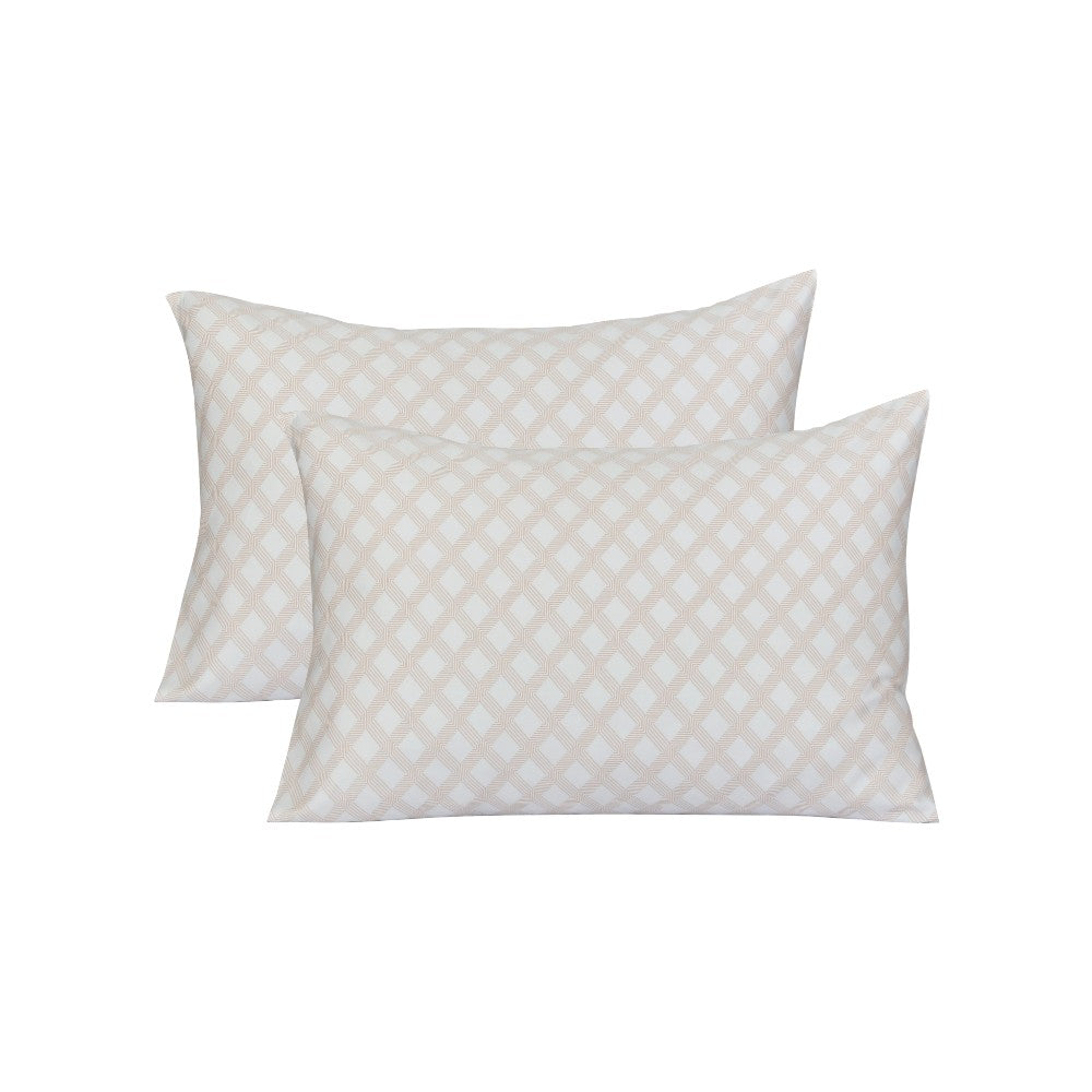 Two checkered pillowcases on a white background