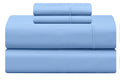 Feather Stitch New York powder sky blue 500 thread count sheets sheet set neatly folded