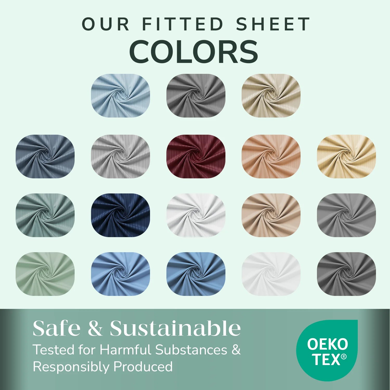 500 Thread Count Damask Stripe Fitted Sheet