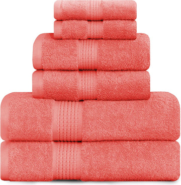 6-Piece Cotton Luxury Bath Towels Set