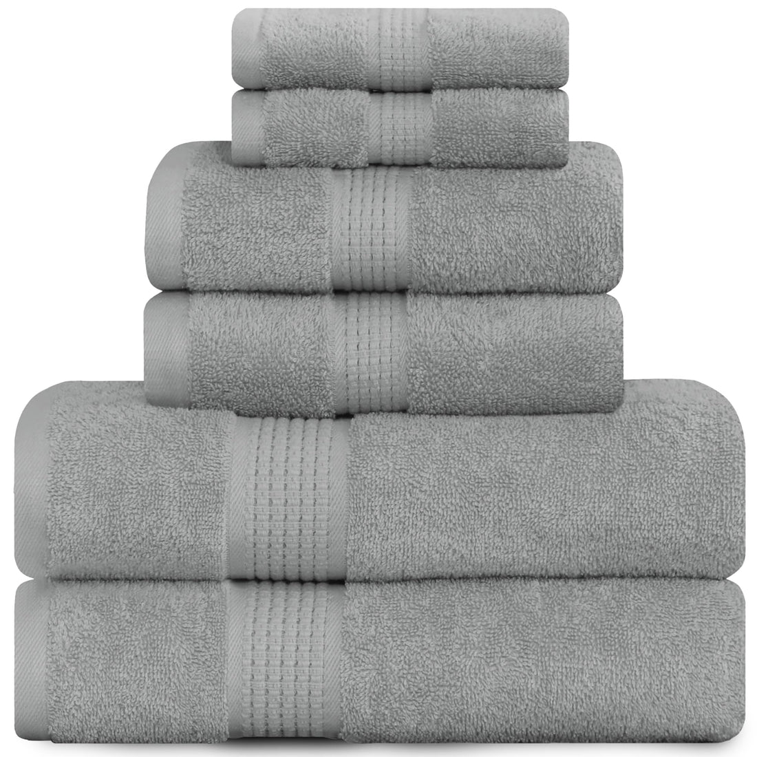 6-Piece Cotton Luxury Bath Towels Set