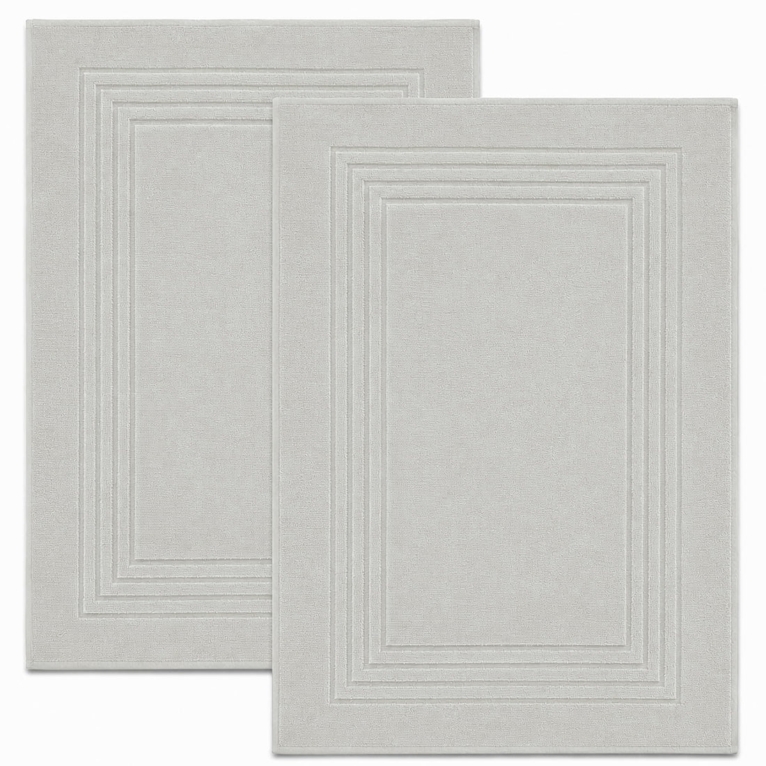 Feather & Stitch 100% Ring Spun Cotton Bath Mats 20 x 30 Inches, 2 Pack