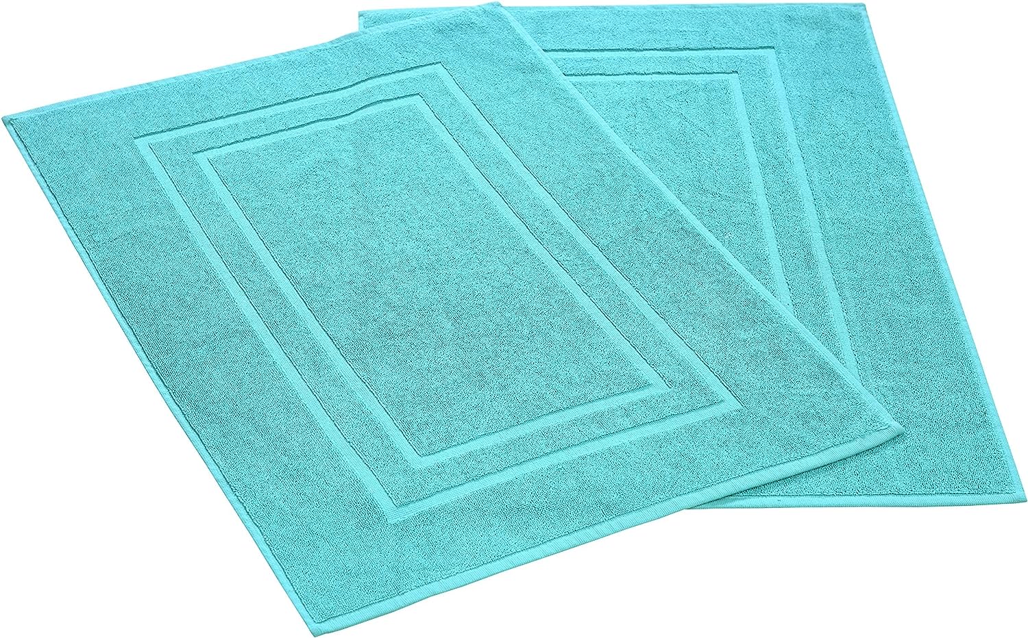 Soft Bath Mats, 2 Piece -Towel Like Bath Mats (30x21 Inch)  [NOT A Bathroom Rug] Soft Absorbent Washable Mats