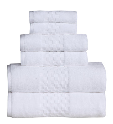 LUNA 6 PIECE TOWEL SET 2 Bath Towels, 2 Hand Towels & 2 Washcloth