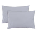 Feather Stitch New York 300 thread count pillowcases in gray and white thin stripes set of two