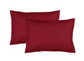 Feather Stitch New York burgundy 300 thread count pillowcases set of two for comfortable sleep