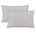 Feather Stitch New York soft gray 300 thread count pillowcases set of two