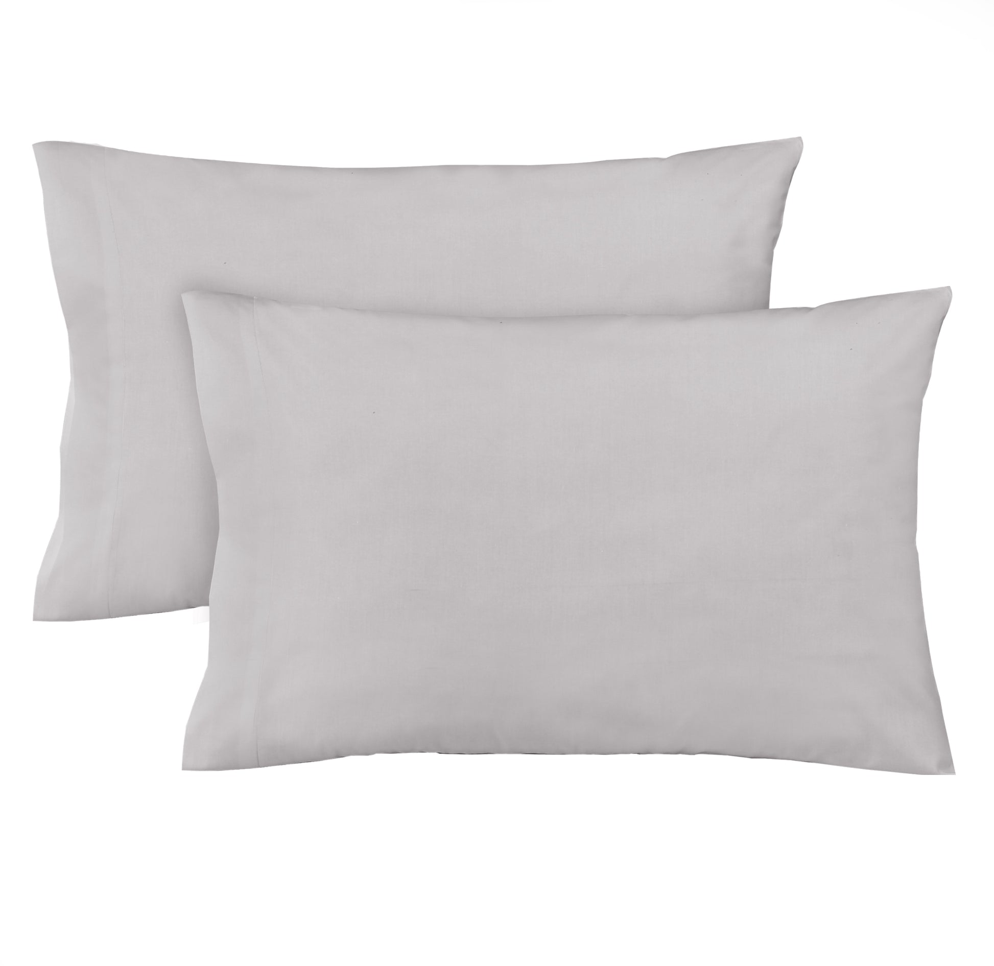 Feather Stitch New York soft gray 300 thread count pillowcases set of two
