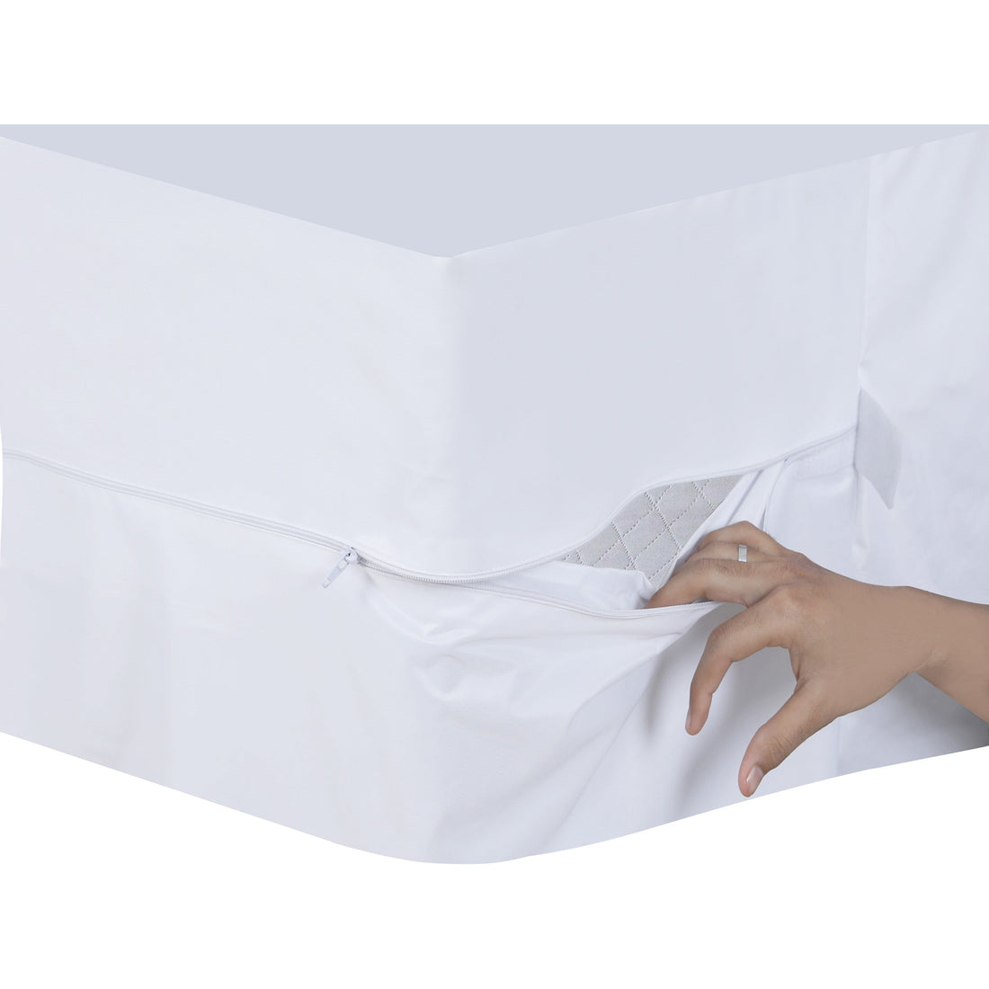 Feather Stitch New York zippered waterproof mattress protector encasement for queen size mattress