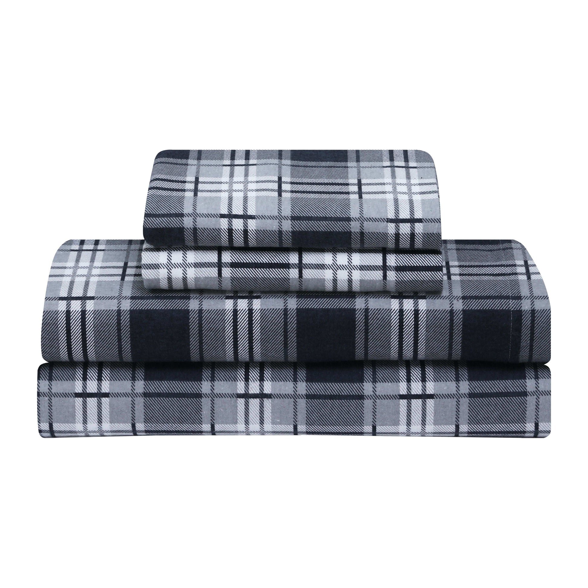 Flannel Sheets Set - King, Queen, Full & Twin Sizes