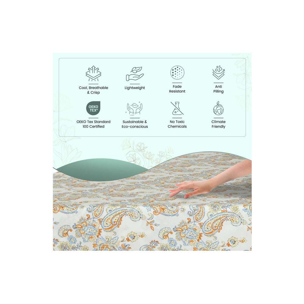 300 Thread Count Cotton Sateen Weave Printed Sheet Set