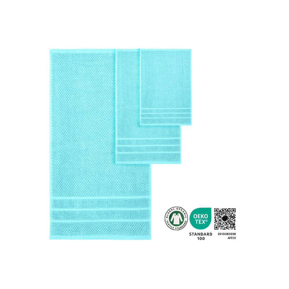 6-Piece Cotton Premium WAFFLE Bath Towels Set