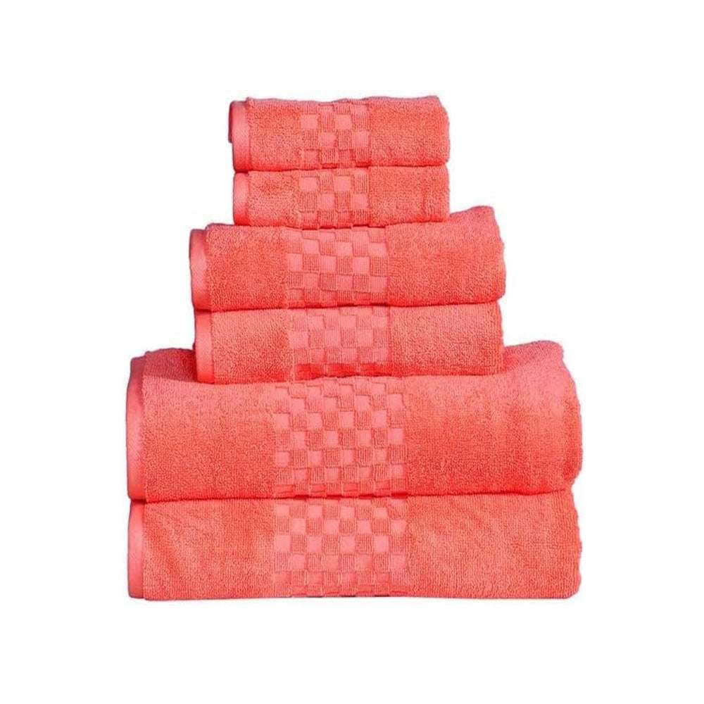 6-Piece Cotton Premium LUNA Bath Towels Set
